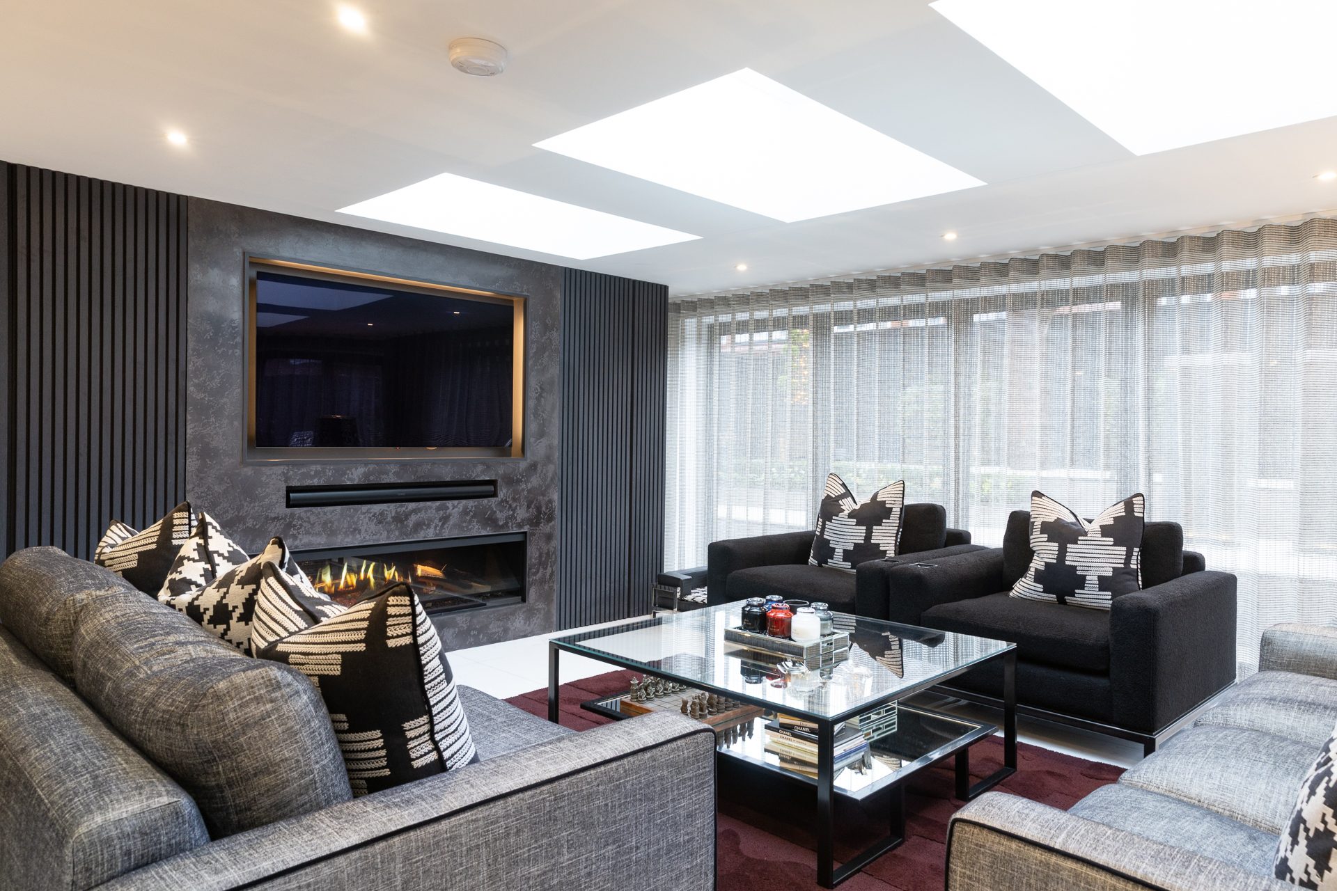 Seating perspective of the Sycamore living room with natural light